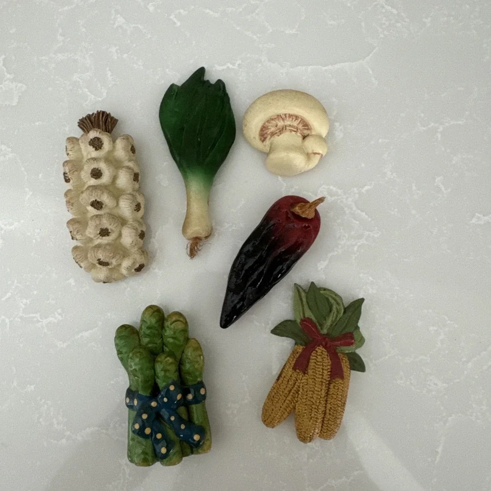 Vintage Veggie Refrigerators Magnet Lot Of 6